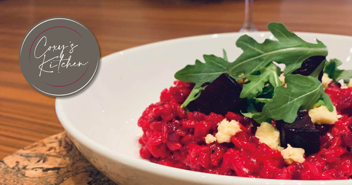 Roast Beetroot Risotto with Wensleydale Cheese