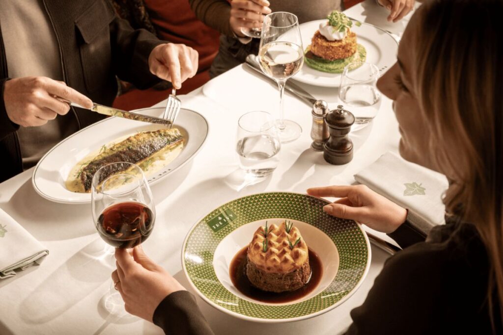 1917 menu at The Ivy